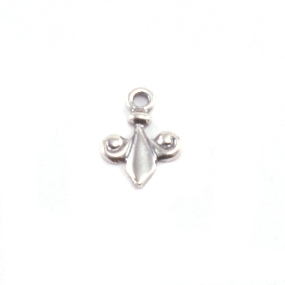 Charms & Solderable Accents Sterling Silver Tiny Fleur De Lis Charm